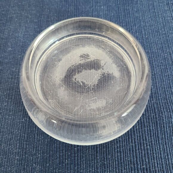 Hazel Atlas Vintage 1940s Glass Furniture Coaster Wood Floor Carpet Protector - Picture 10 of 16